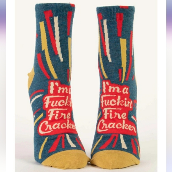 Blue Q I'm A Fuckin' Firecracker W-Ankle Socks - Picture 2 of 5